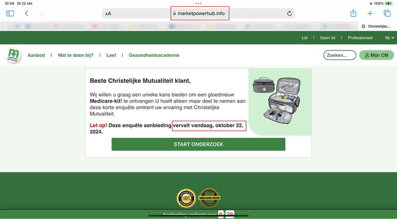 Voorbeeld phishing
