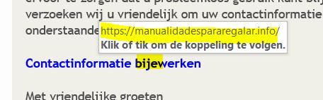 Voorbeeld phishing