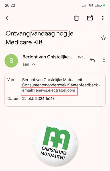 Voorbeeld phishing